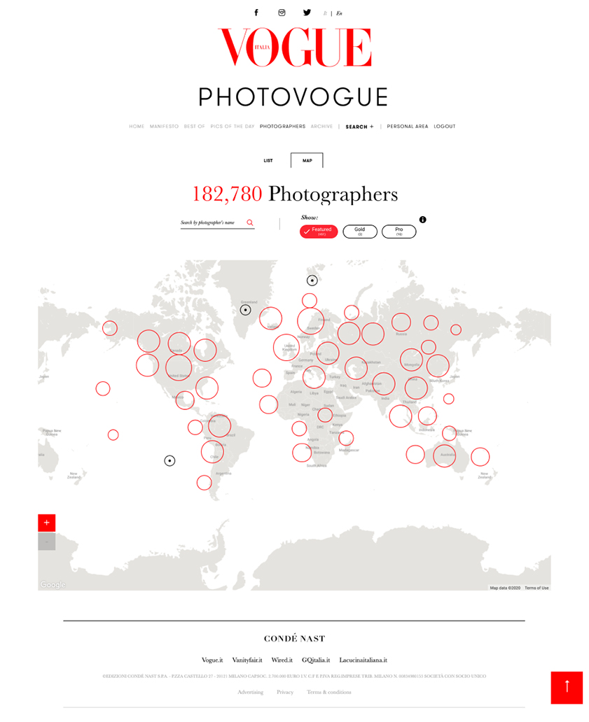 PhotoVogue — photographers map