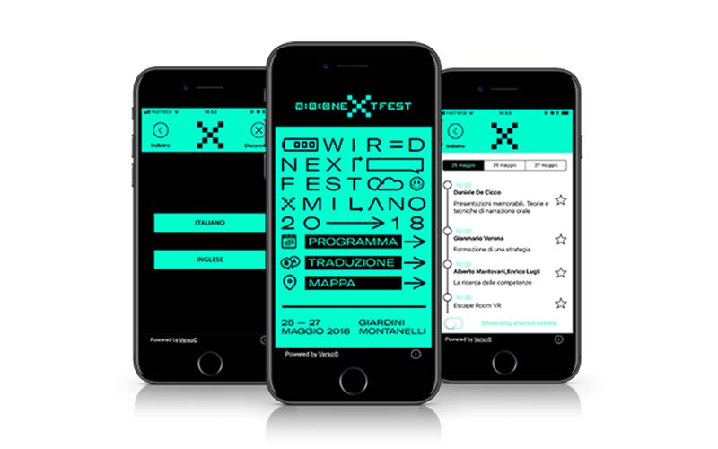 Wired Next Fest — companion app screens